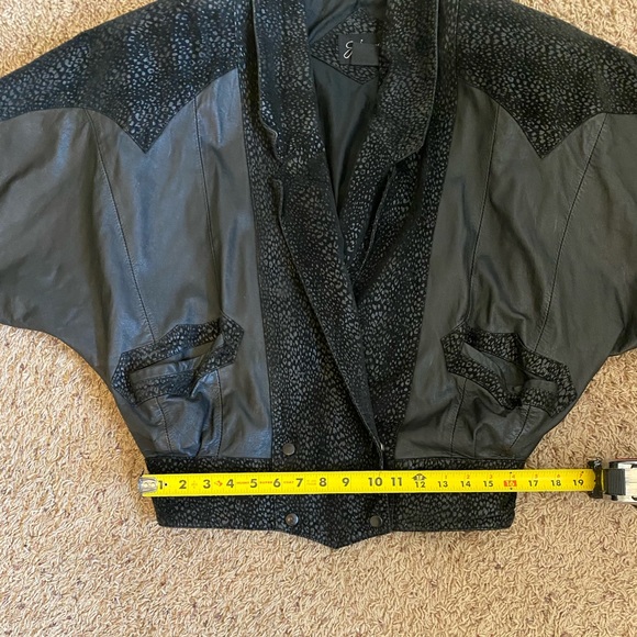 Womens Vintage Giovanni Black Leather Jacket size Small - Picture 7 of 14